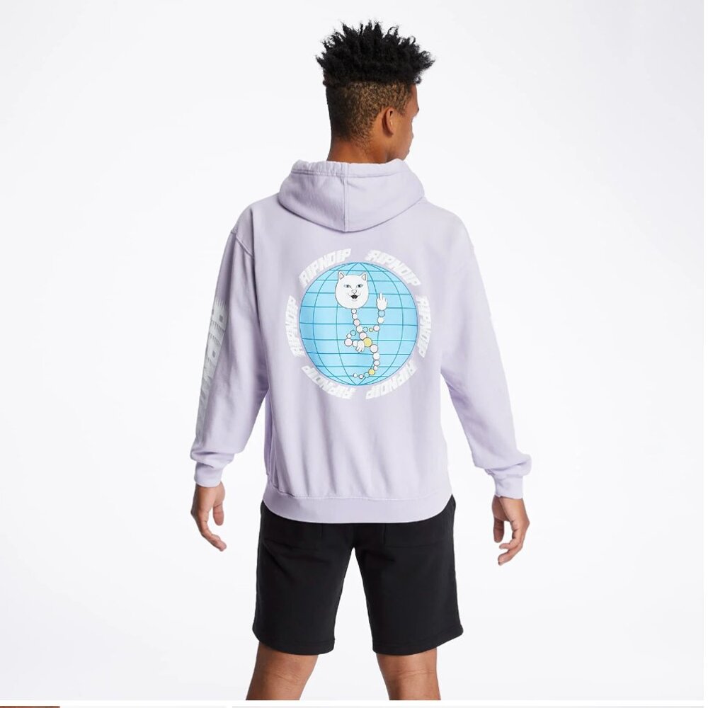 RIPNDIP D.N.A. Hoodie Lavender Mineral Wash Size Large